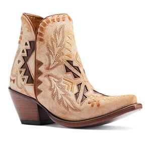 Ariat Women's Beige Western Ankle Booties